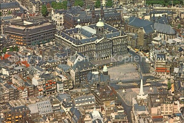 Amsterdam Niederlande Fliegeraufnahme mit Königspalast Dam Pl