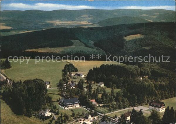 Jagdhaus Sauerland Fliegeraufnahme Gasthaus Tröstler