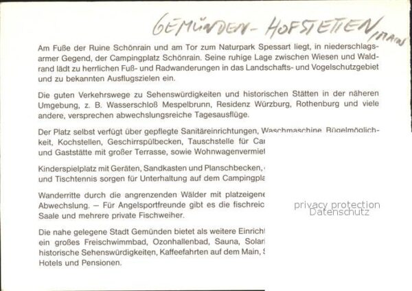 Gemuenden Main Camping Schönrain Hofstetten – Bild 2