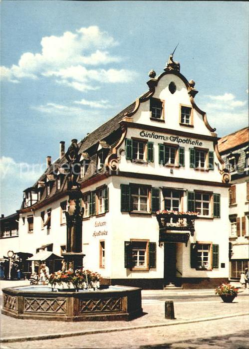 Offenburg Einhornaptheke mit Neptun-Brunnen