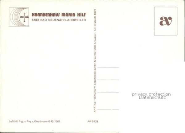 Ahrweiler Ahr Fliegeraufnahme Krankenhaus Maria Hilf – Bild 2