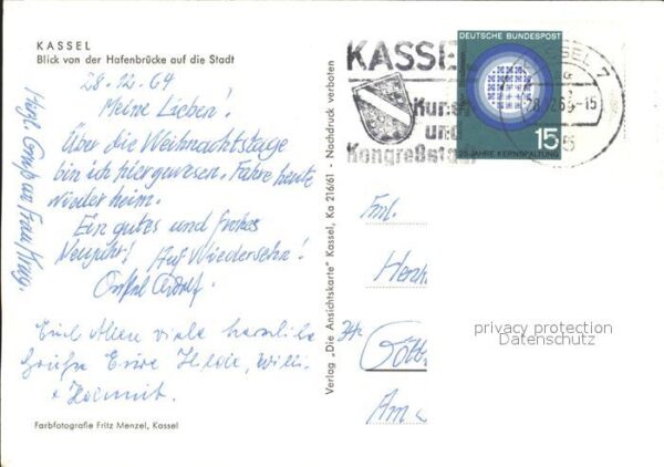Kassel Blick von Hafenbrücke auf Stadt – Bild 2