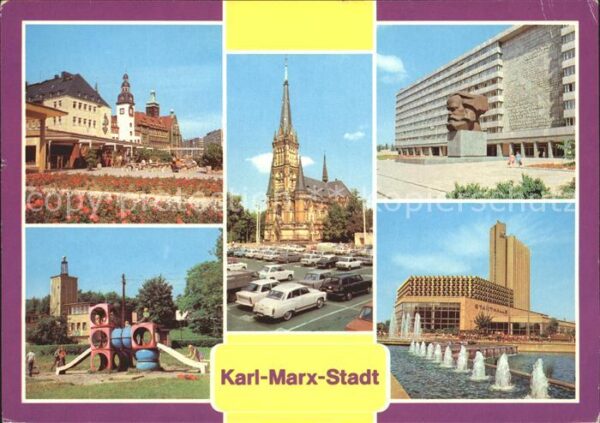 Karl-Marx-Stadt Rathaus Küchwaldpark Theaterplatz Karl