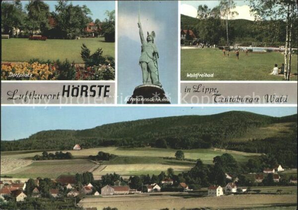 Hoerste Lippe Hermannsdenkmal Waldfreibad Dorfplatz