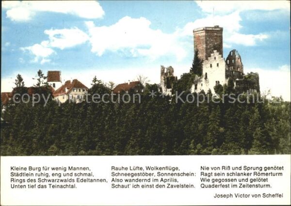 Zavelstein Burg Gedicht