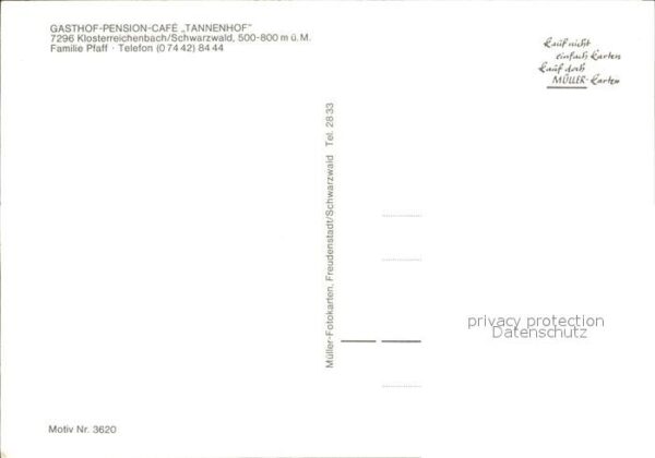 Klosterreichenbach Gasthof Pension Cafe Tannenhof – Bild 2