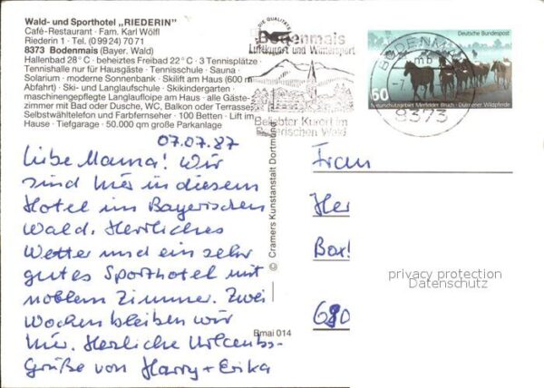 Bodenmais Wald Hotel Riederin Sessellift Tennispl – Bild 2