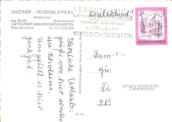 Windischgarsten Gasthof Pension Sperl – Bild 2