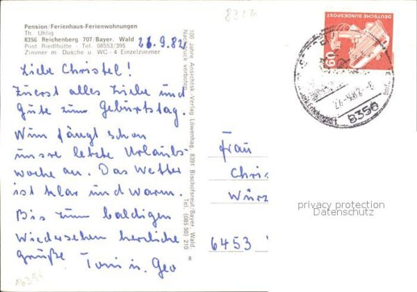 Reichenberg Riedlhuette Pension Ferienhaus Uhlig Nationalpark – Bild 2