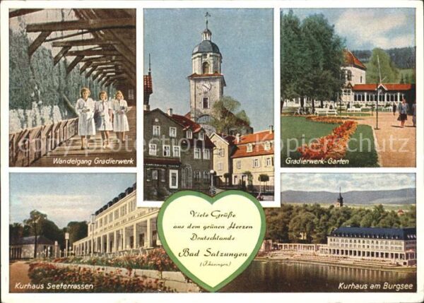 Bad Salzungen Wandelgang Gradierwerk Garten Kurhaus S