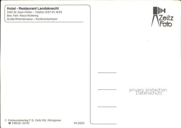 Fellen Sankt Goar Hotel Restaurant Landsknecht – Bild 2