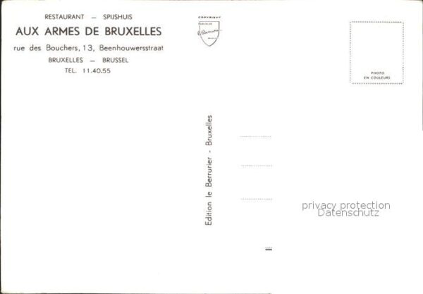 Bruxelles Bruessel Restaurant Spijshuis – Bild 2