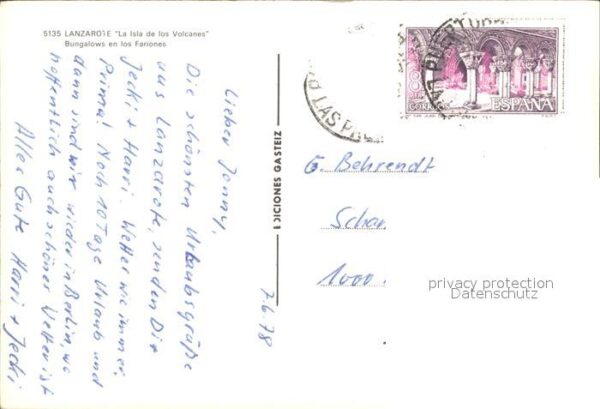Lanzarote Kanarische Inseln La Isla de los Volcanes Bungalows Fario – Bild 2