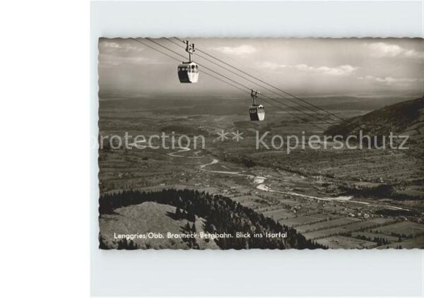 Lenggries Brauneck Bergbahn Blick ins Isartal