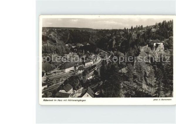 Ruebeland Harz mit Höhleneingängen
