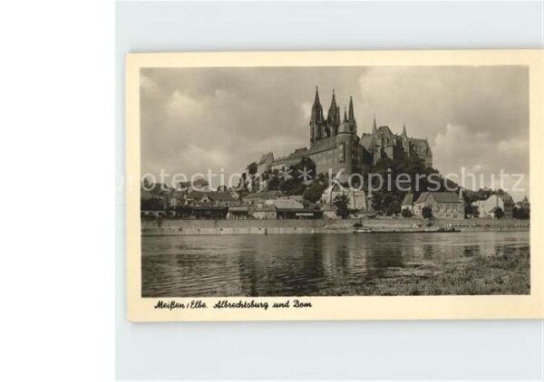 Meissen Elbe Sachsen Albrechtsburg und Dom