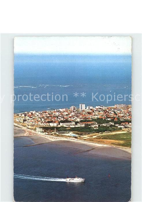 Norderney Nordseebad Fliegeraufnahme Fahrgastschiff