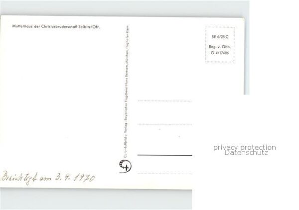 Selbitz Oberfranken Mutterhaus der Christusbruderschaft Fli – Bild 2