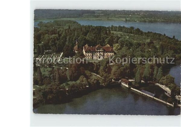Insel Mainau Schloss Bodensee Fliegeraufnahme