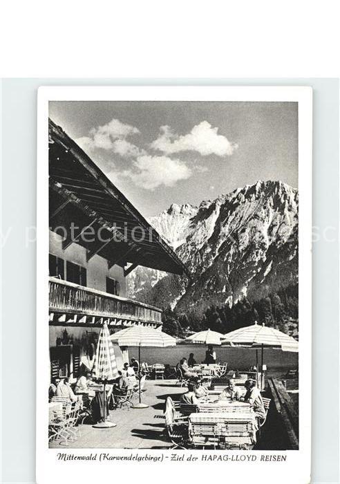 Mittenwald Karwendel Tirol Hotelterrasse