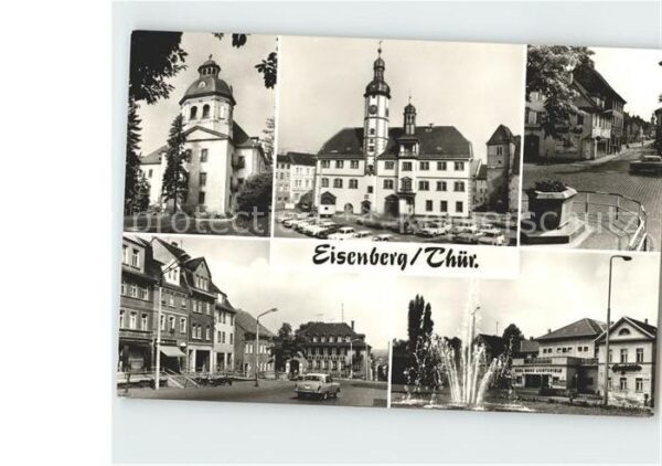 Eisenberg Thueringen Schlosskirche Rathaus Markt Steinweg Er