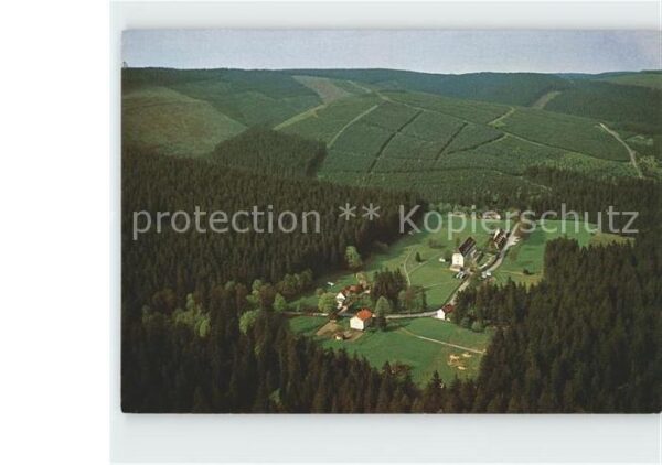 Festenburg Clausthal-Zellerfeld Fliegeraufnahme Waldgaststätte Grüne Ta