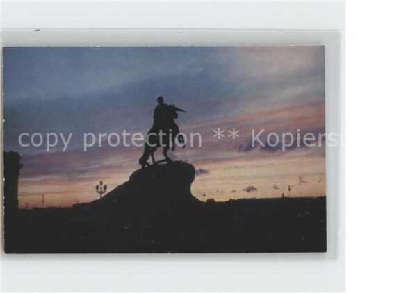 Leningrad St Petersburg Equestrian statue of Peter the Great on
