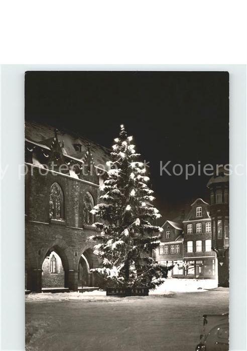 Goslar Winterabend am Rathaus