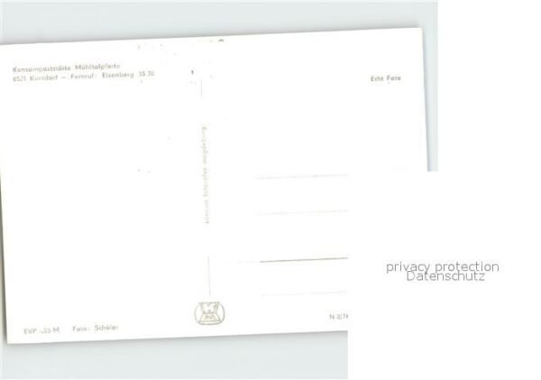 Kursdorf Konsumgaststätte Mühltalpforte Gaststub – Bild 2