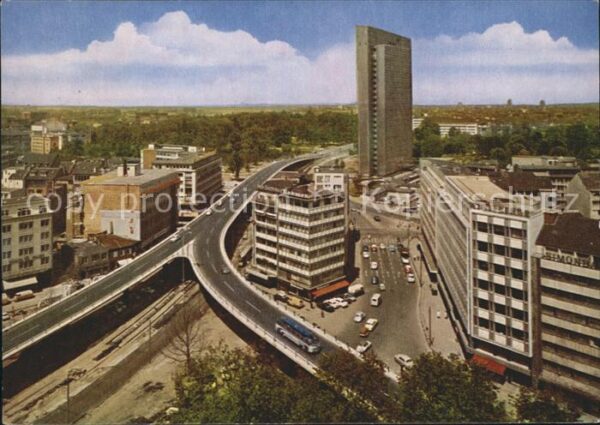 Duesseldorf Auto- Hochstrasse Thyssen Haus Fliegera