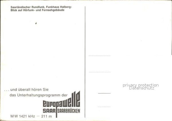 Halberg Hohenlohekreis Saarländischer Rundfunk Funkhaus Halber – Bild 2
