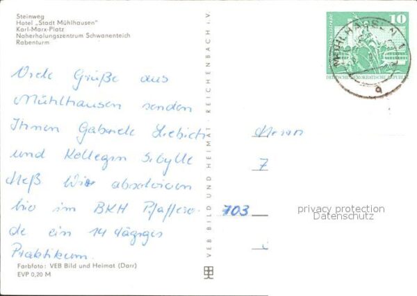 Muehlhausen Thueringen Steinweg Hotel Stadt Mühlhausen Karl Ma – Bild 2
