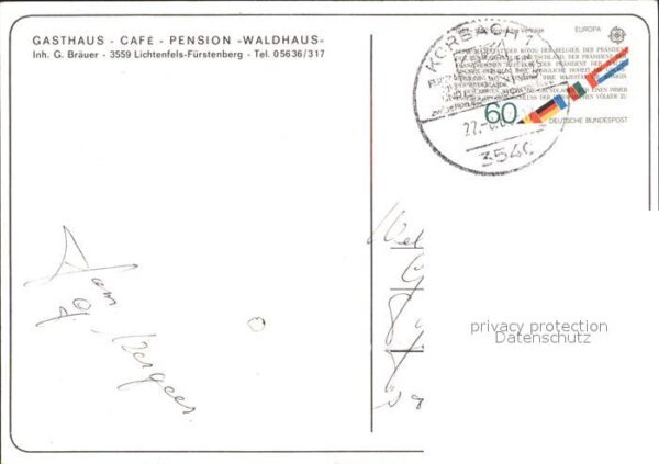 Lichtenfels Hessen Gasthaus Cafe Pension Waldhaus – Bild 2