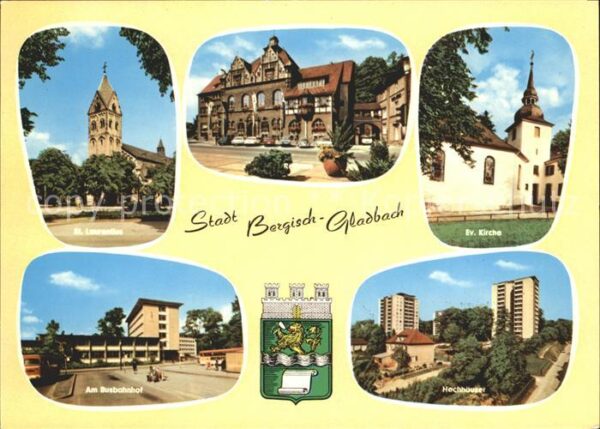 Bergisch Gladbach Hochhäuser Evangelische Kirche Busbahnh