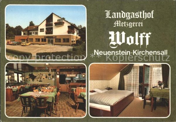 Neuenstein Wuerttemberg Landgasthof Metzgerei Wolff
