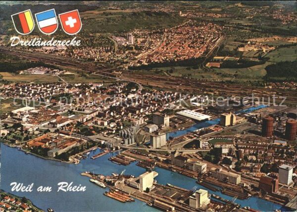 Weil am Rhein Fliegeraufnahme Friedlingen Autobahn