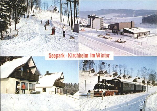Kirchheim Hessen Winterlandschaft Dampflokomotive
