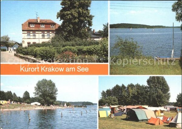 Krakow See Gaststätte Seehotel Krakower See Campin