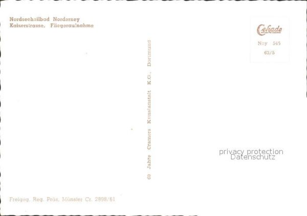Norderney Nordseebad Kaiserstrasse Fliegeraufnahme – Bild 2
