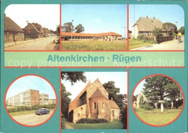 Altenkirchen Ruegen Industriewaren Kaufhalle Kirche Parkanl