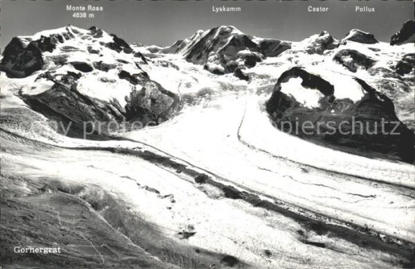 Gletscher Gornergrat Zermatt Monte Rosa Lyskamm C
