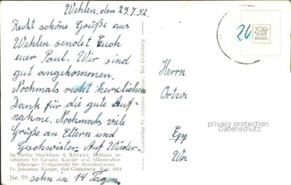 Liederkarte Walzerlied Ja das hat die Mosel an sich – Bild 2