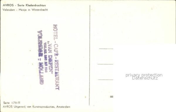 Trachten Holland Volendam Meisje Winterdracht Avros-Verl – Bild 2