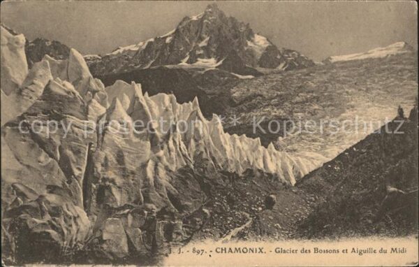 Gletscher Chamonix Glacier des Bossons Aiguille d