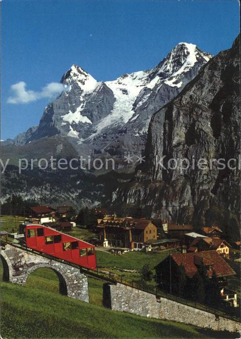 Zahnradbahn Allmendhubelbahn Mürren Eiger Mönch