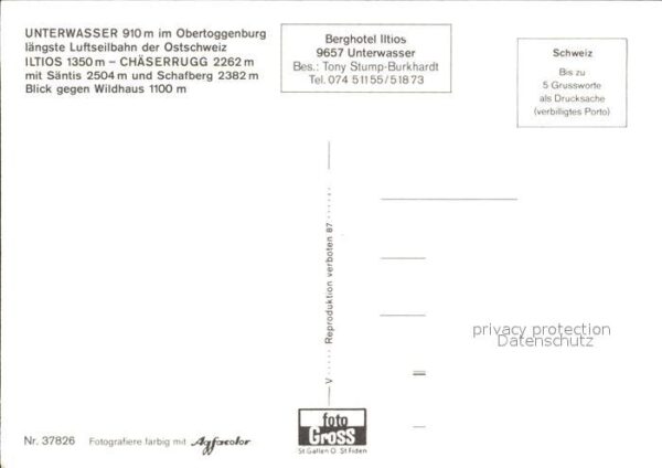 Seilbahn Unterwasser Iltios Chäserrugg Säntis Sc – Bild 2