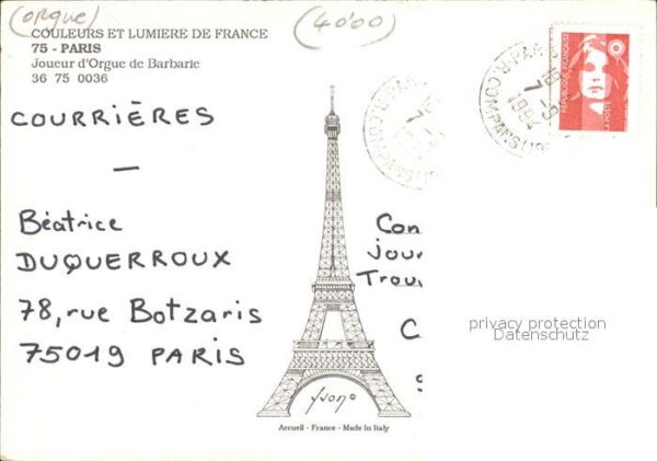 Drehorgel Paris Pont Saint-Louis – Bild 2