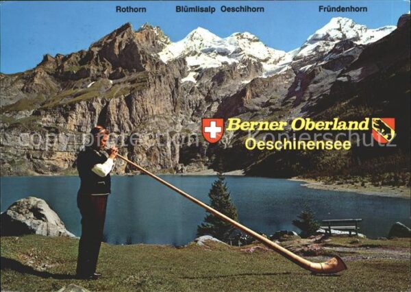 Alphorn Alphornbläser Oeschinensee Kandersteg