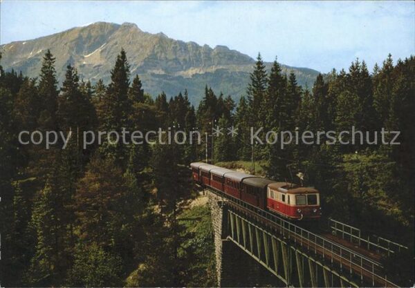 Eisenbahn Mariazellerbahn Kuhgrabenbrücke Erlaufk