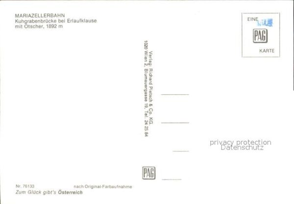 Eisenbahn Mariazellerbahn Kuhgrabenbrücke Erlaufk – Bild 2